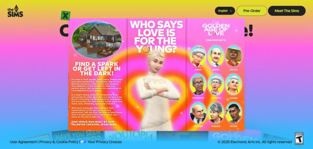 An overview of the Love Highland brochure from Sim Your Adventure .Com, a website promotoing The Sims 4: Adventure Awaits. Full alt text is in their website.