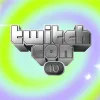 A glitzy steel logo on a purple and green background reading 'Twitchcon 10'